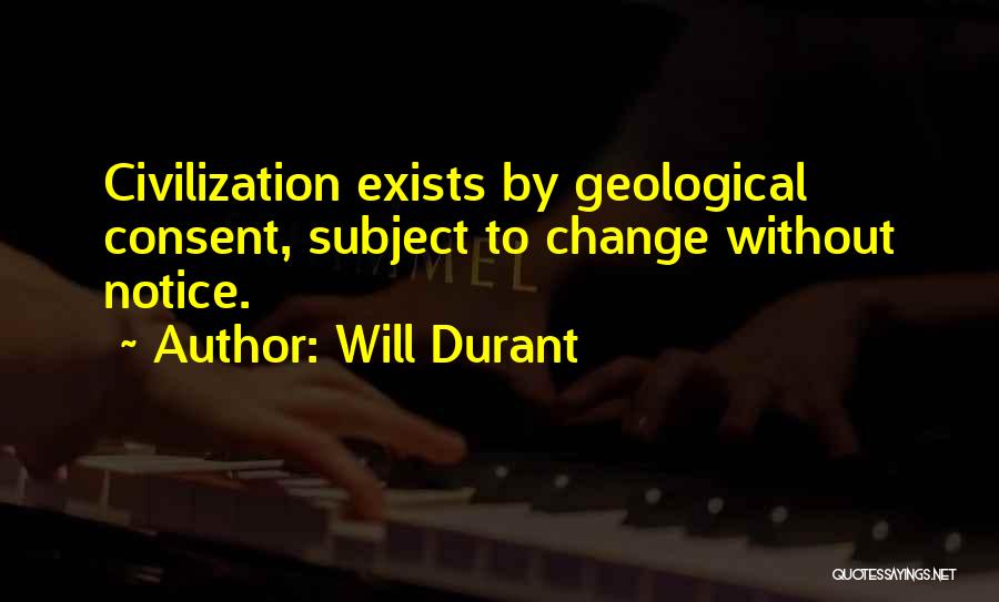 Geological Quotes By Will Durant