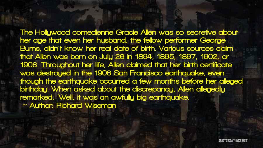 George Burns And Gracie Allen Quotes By Richard Wiseman