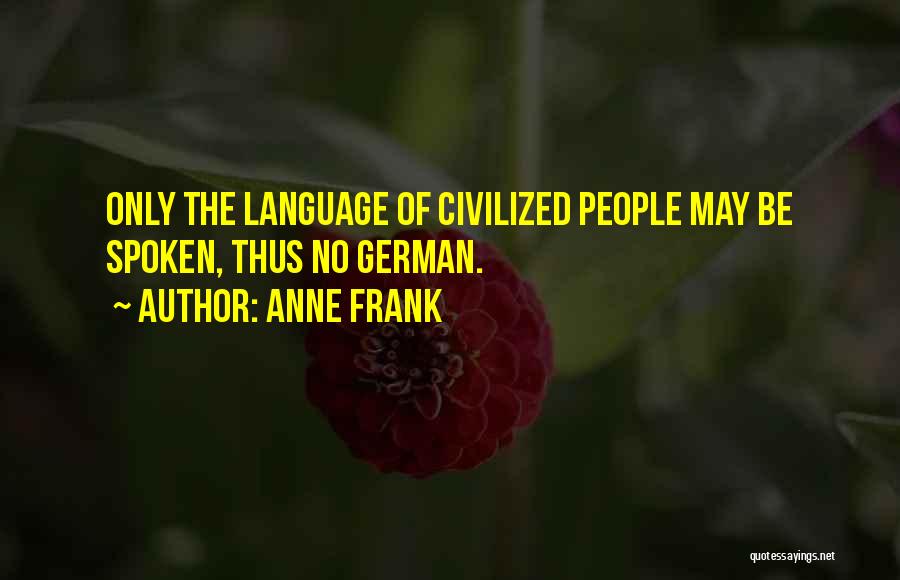 German Language Quotes By Anne Frank