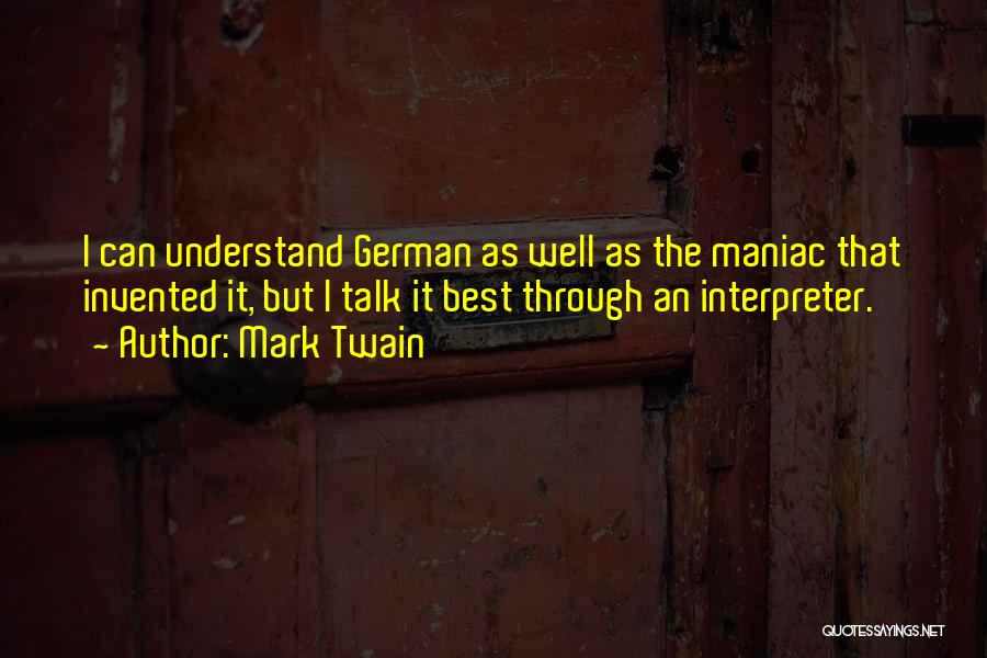 German Language Quotes By Mark Twain