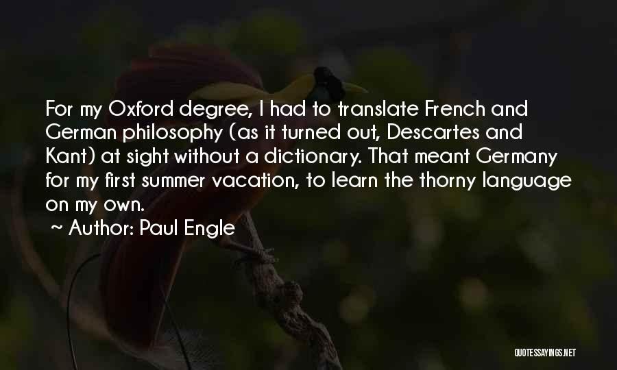 German Language Quotes By Paul Engle