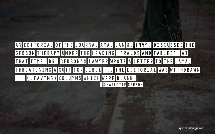 Gerson Quotes By Charlotte Gerson Gerson Quotes By Charlotte Gerson