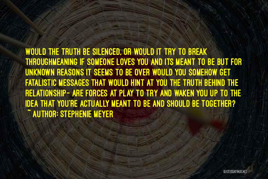 Get Over It Relationship Quotes By Stephenie Meyer