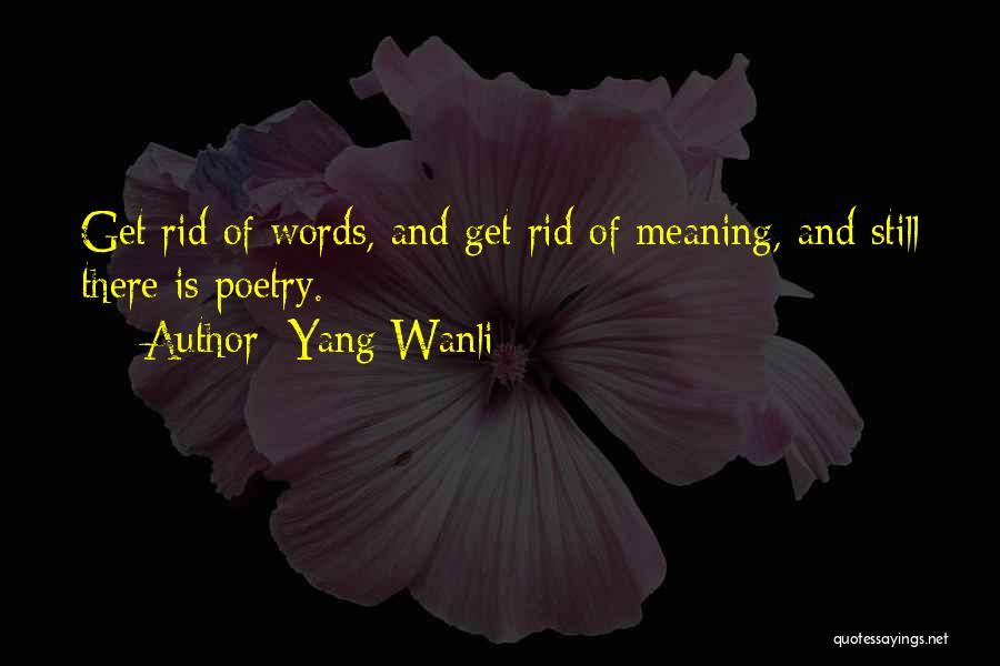 Get Rid Quotes By Yang Wanli