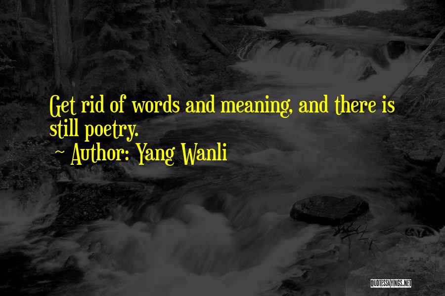 Get Rid Quotes By Yang Wanli