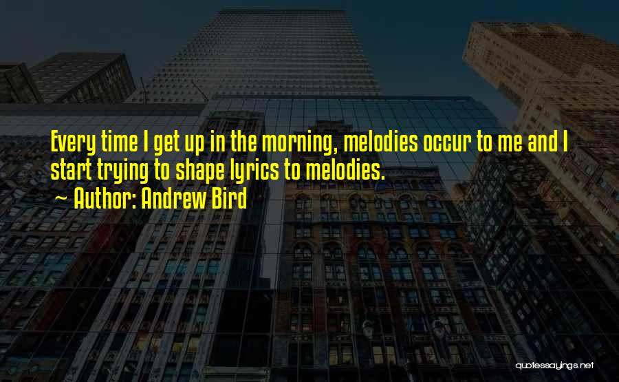 Get Up Every Morning Quotes By Andrew Bird