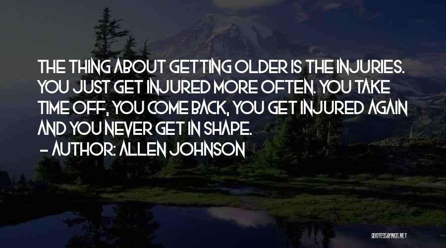 Getting Back In Shape Quotes By Allen Johnson