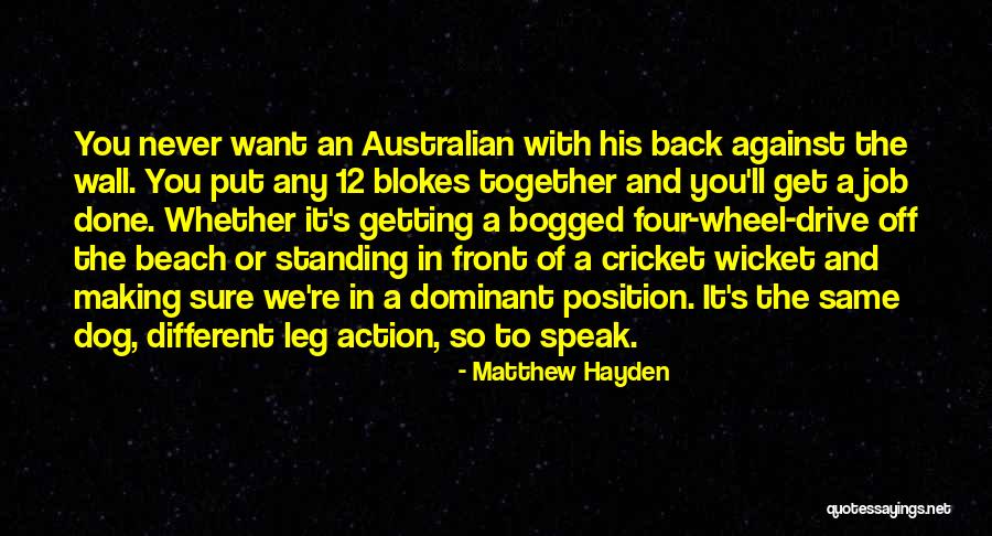 Getting Back What You Put Out Quotes By Matthew Hayden