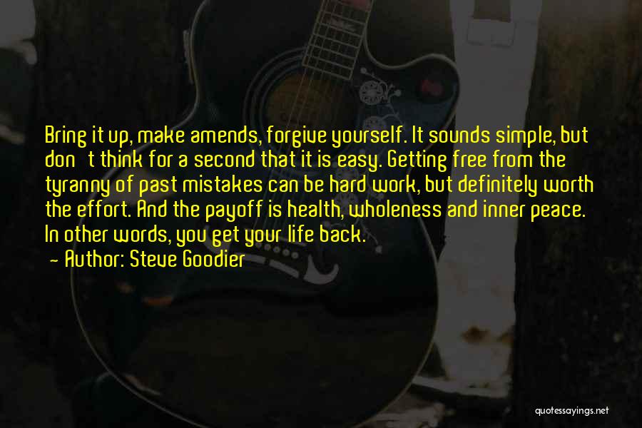 Getting Back Your Life Quotes By Steve Goodier