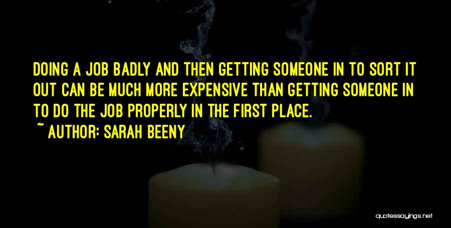 Getting First Place Quotes By Sarah Beeny