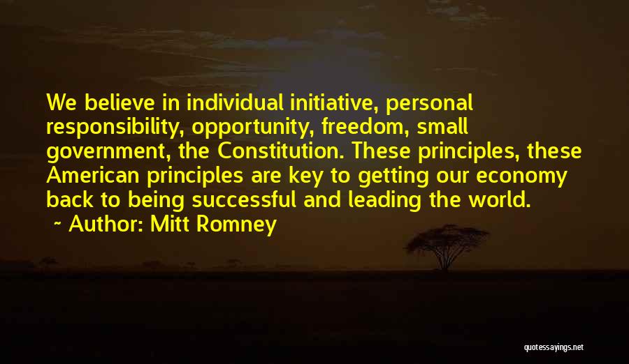 Getting Freedom Quotes By Mitt Romney