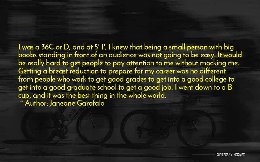 Getting Good Grades In School Quotes By Janeane Garofalo