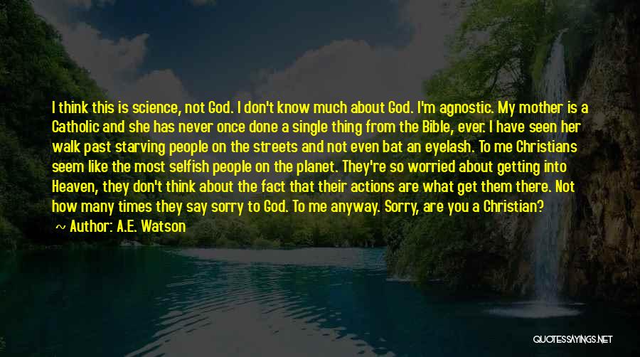 Getting Into Heaven Quotes By A.E. Watson