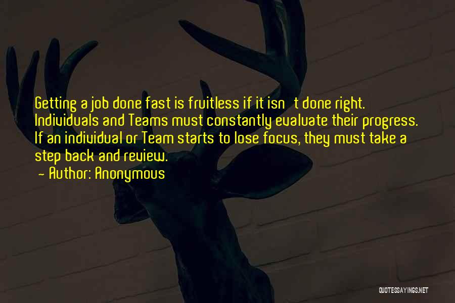 Getting It Done Right Quotes By Anonymous