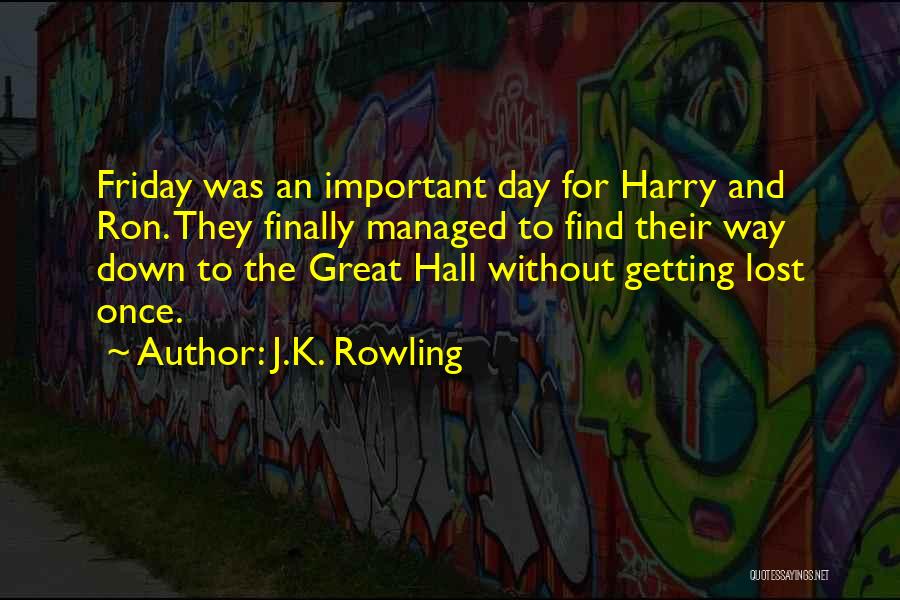 Getting Lost Quotes By J.K. Rowling