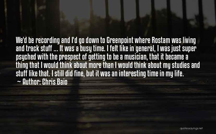 Getting Off Track Quotes By Chris Baio