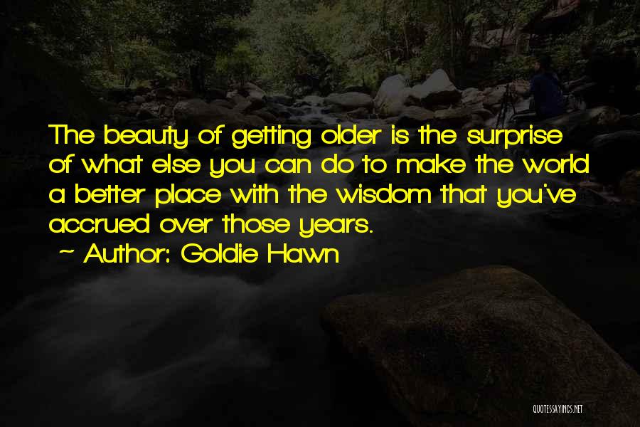 Getting Older Getting Better Quotes By Goldie Hawn