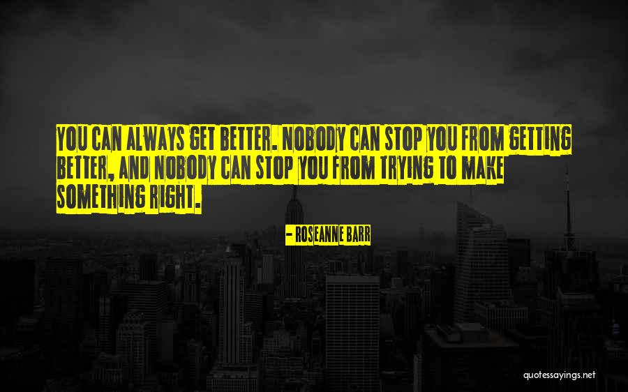 Getting Something Better Quotes By Roseanne Barr Getting Something Better Quotes By Roseanne Barr