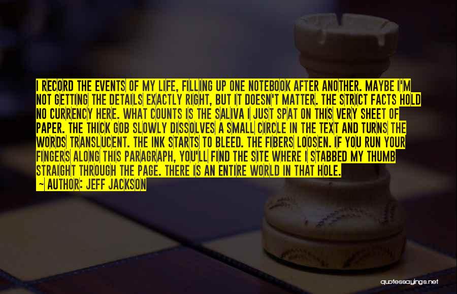 Getting Stabbed Quotes By Jeff Jackson