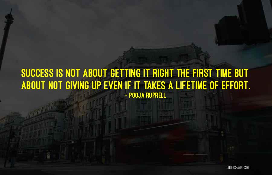 Getting Things Right The First Time Quotes By Pooja Ruprell