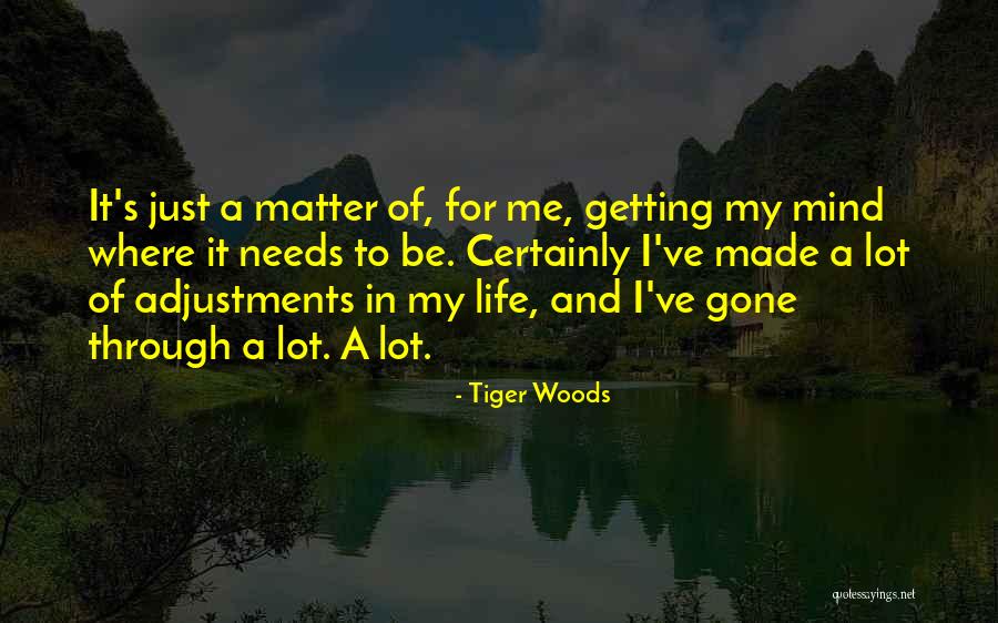 Getting Through Life Quotes By Tiger Woods