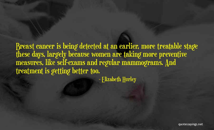Getting Thru Cancer Quotes By Elizabeth Hurley Getting Thru Cancer Quotes By Elizabeth Hurley