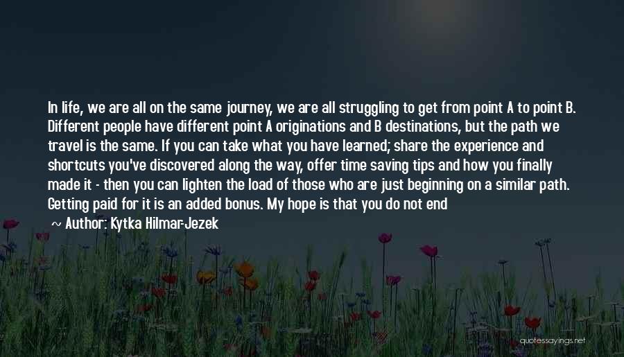 Getting To The End Quotes By Kytka Hilmar-Jezek