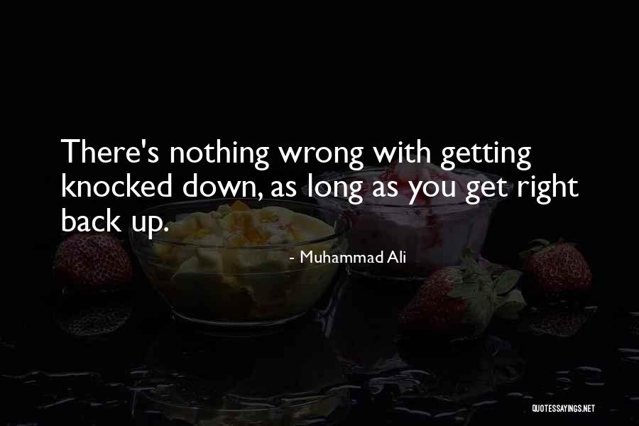 Getting Up When Knocked Down Quotes By Muhammad Ali