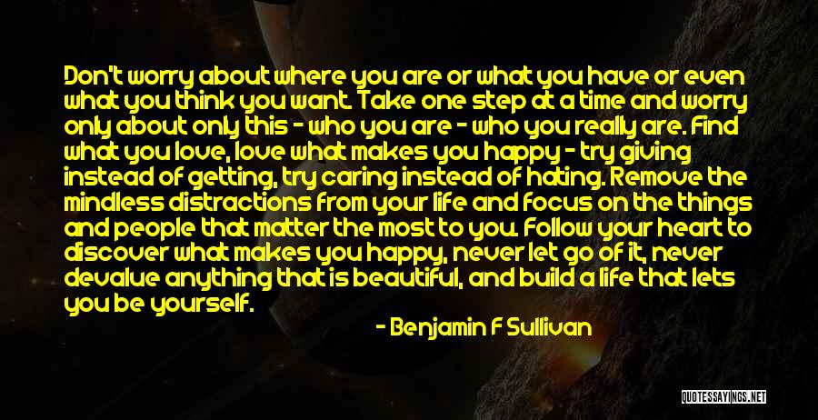 Getting Where You Want To Be Quotes By Benjamin F Sullivan