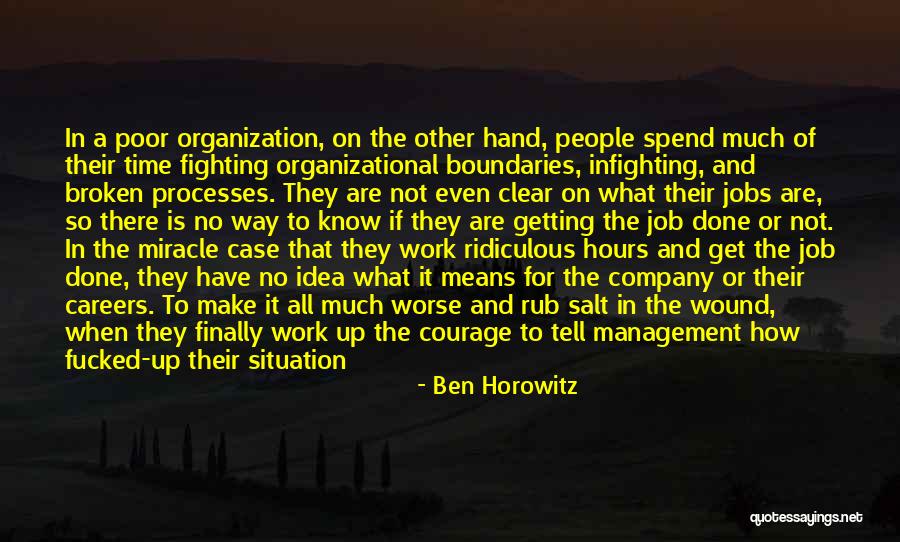 Getting Work Done On Time Quotes By Ben Horowitz