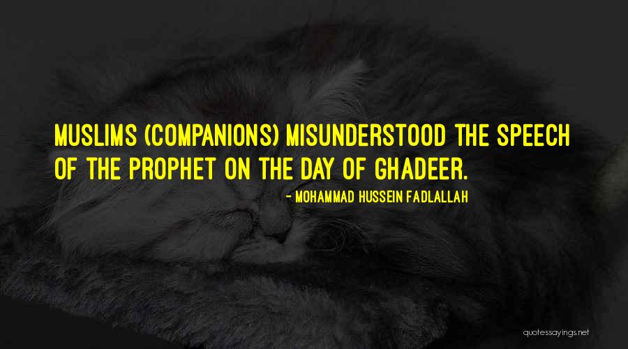 Ghadeer Quotes By Mohammad Hussein Fadlallah