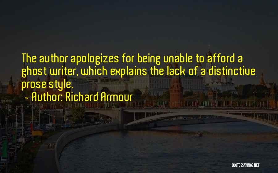 Ghost Writer Quotes By Richard Armour