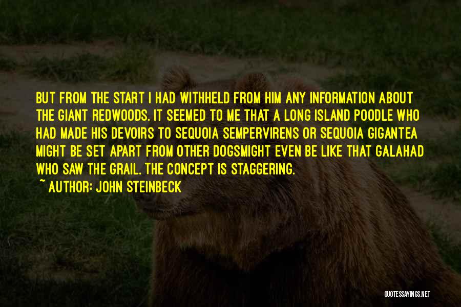 Giant Poodle Quotes By John Steinbeck