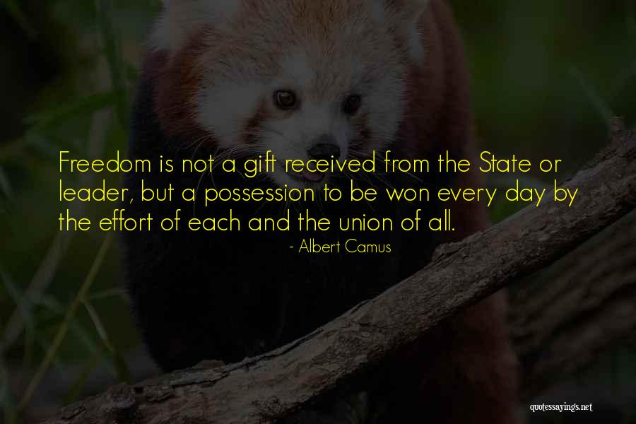 Gift Received Quotes By Albert Camus