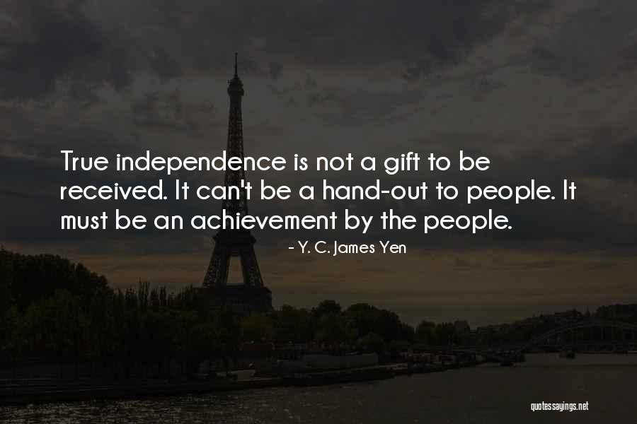 Gift Received Quotes By Y. C. James Yen