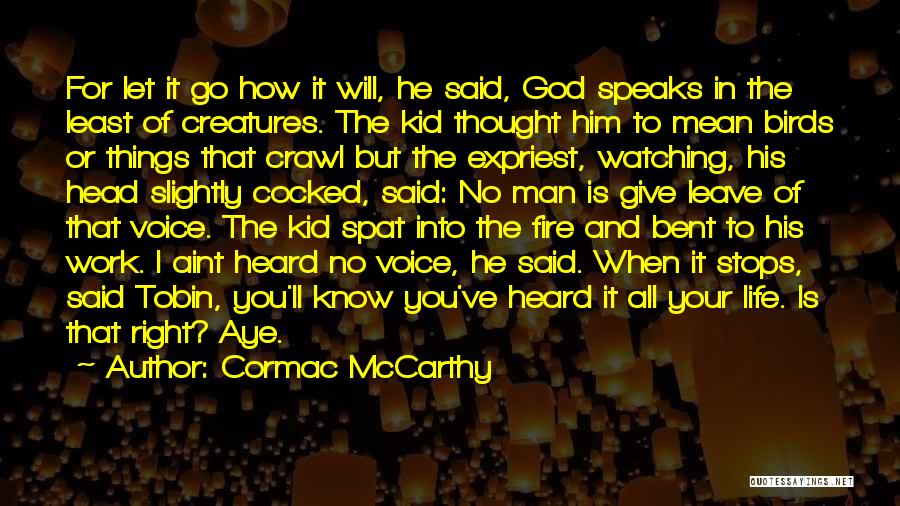 Gingery Law Quotes By Cormac McCarthy