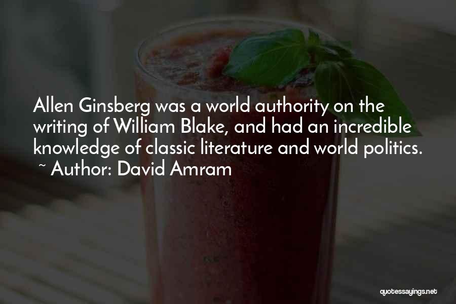 Ginsberg Best Quotes By David Amram
