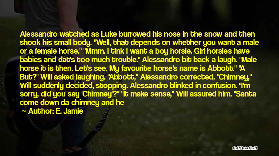 Girl And Her Horse Quotes By E. Jamie