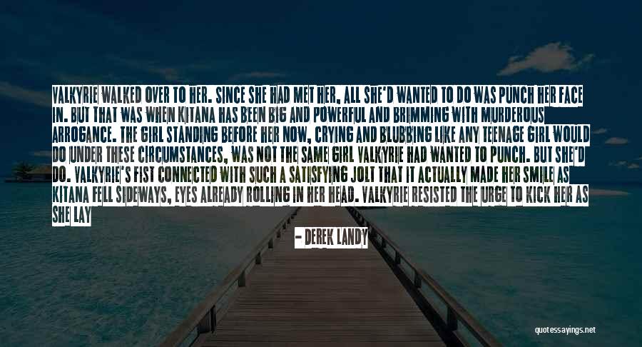 Girl And Smile Quotes By Derek Landy Girl And Smile Quotes By Derek Landy