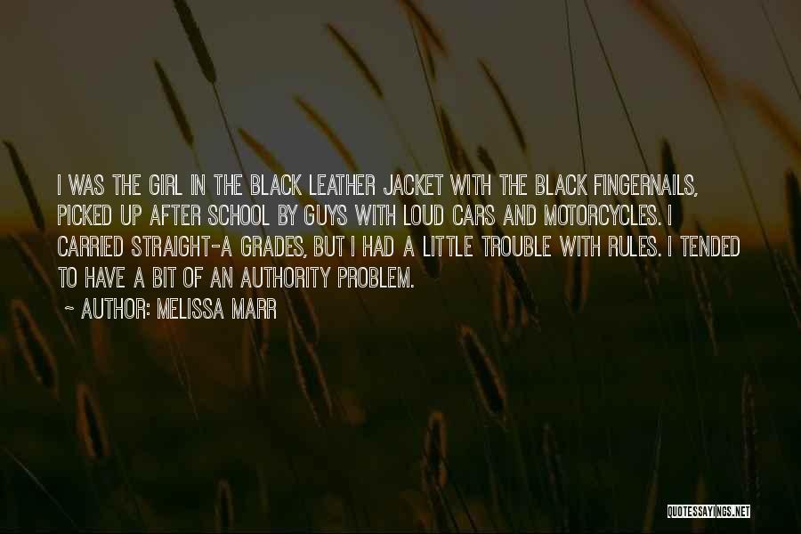 Girl In Leather Jacket Quotes By Melissa Marr