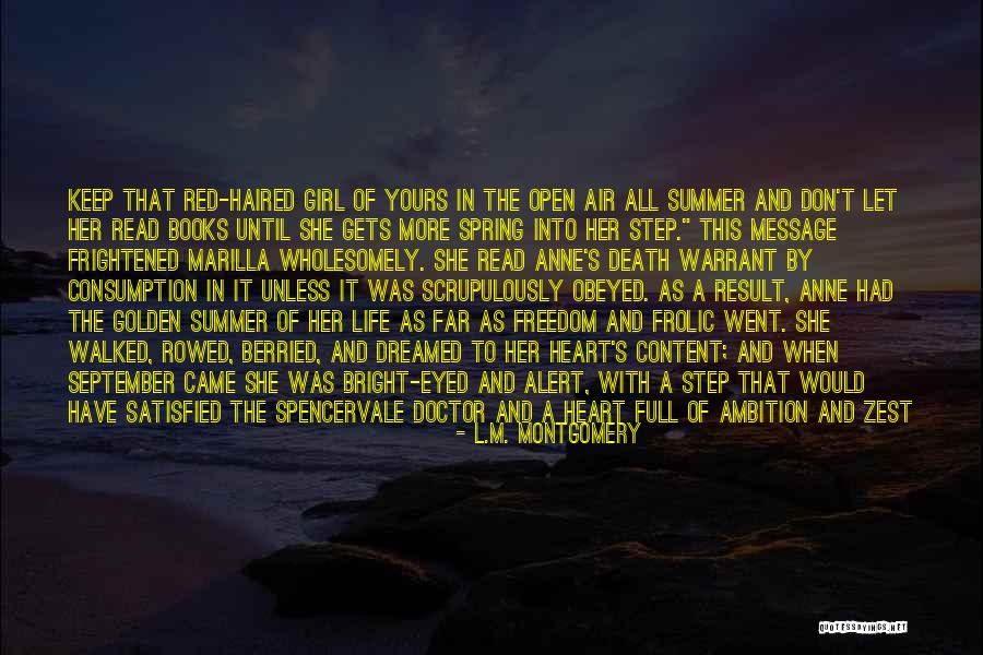 Girl In Red Quotes By L.M. Montgomery Girl In Red Quotes By L.M. Montgomery