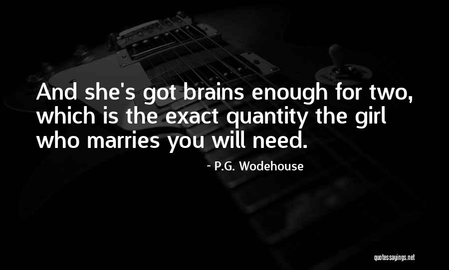 Girl Marriage Quotes By P.G. Wodehouse