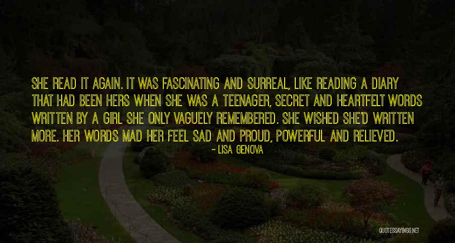 Girl Proud Quotes By Lisa Genova