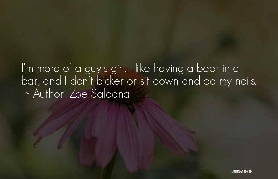 Girl Sit Down Quotes By Zoe Saldana