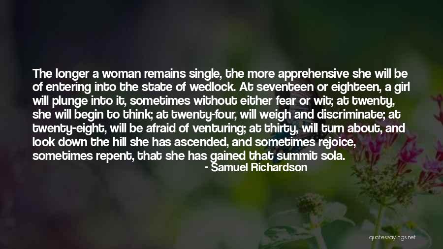 Girl To Woman Quotes By Samuel Richardson Girl To Woman Quotes By Samuel Richardson