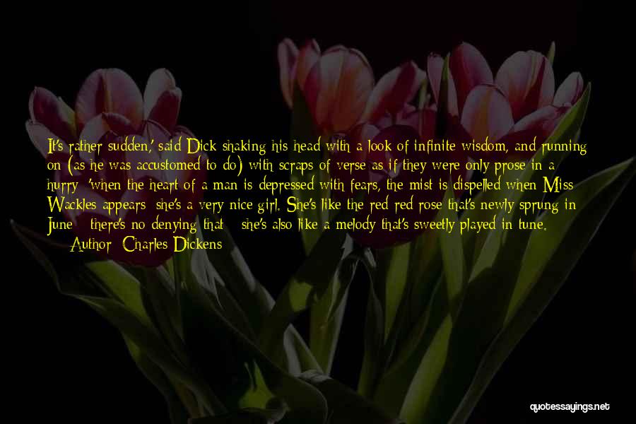 Girl With Red Rose Quotes By Charles Dickens