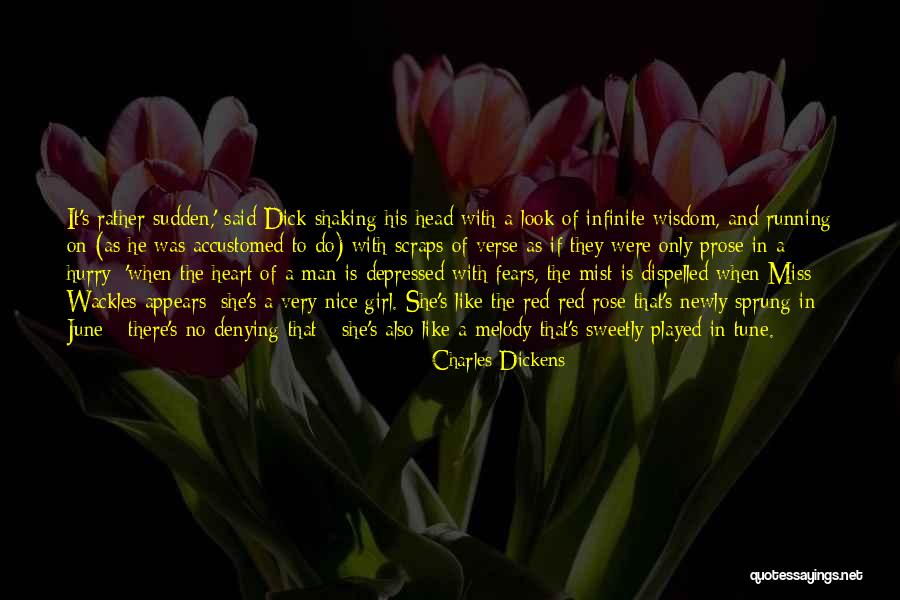 Girl With Red Rose Quotes By Charles Dickens