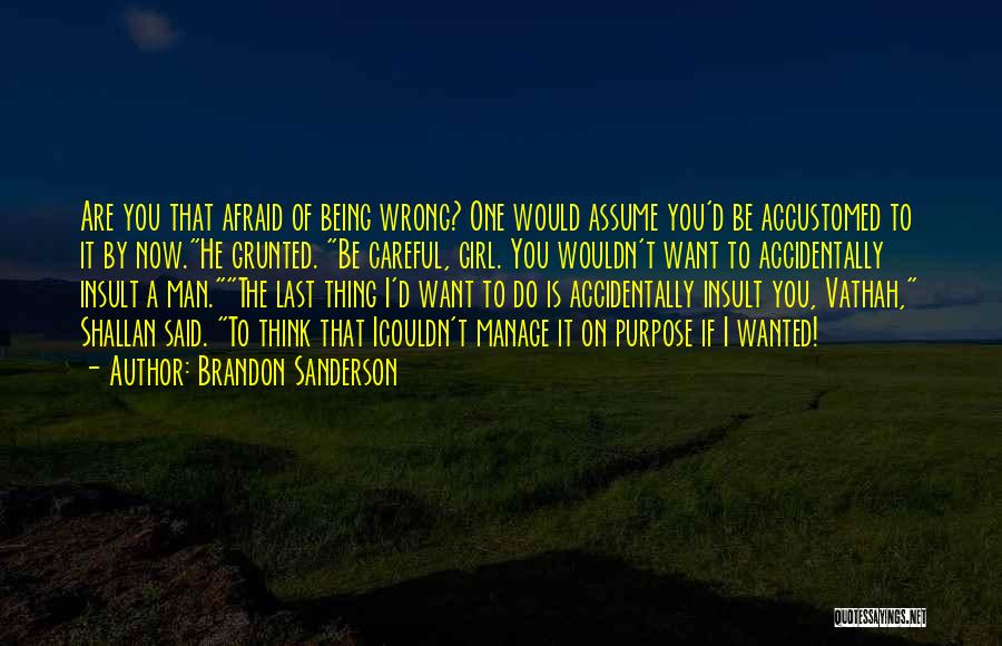 Girl You Want Quotes By Brandon Sanderson