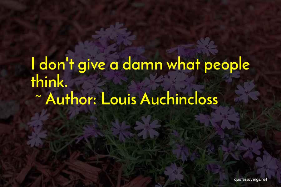 Give A Damn Quotes By Louis Auchincloss