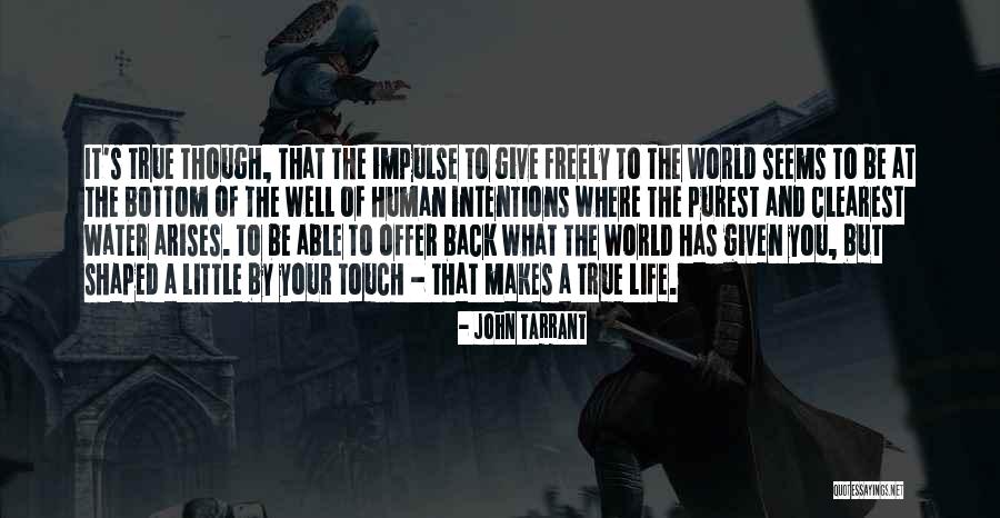 Give Back To The World Quotes By John Tarrant